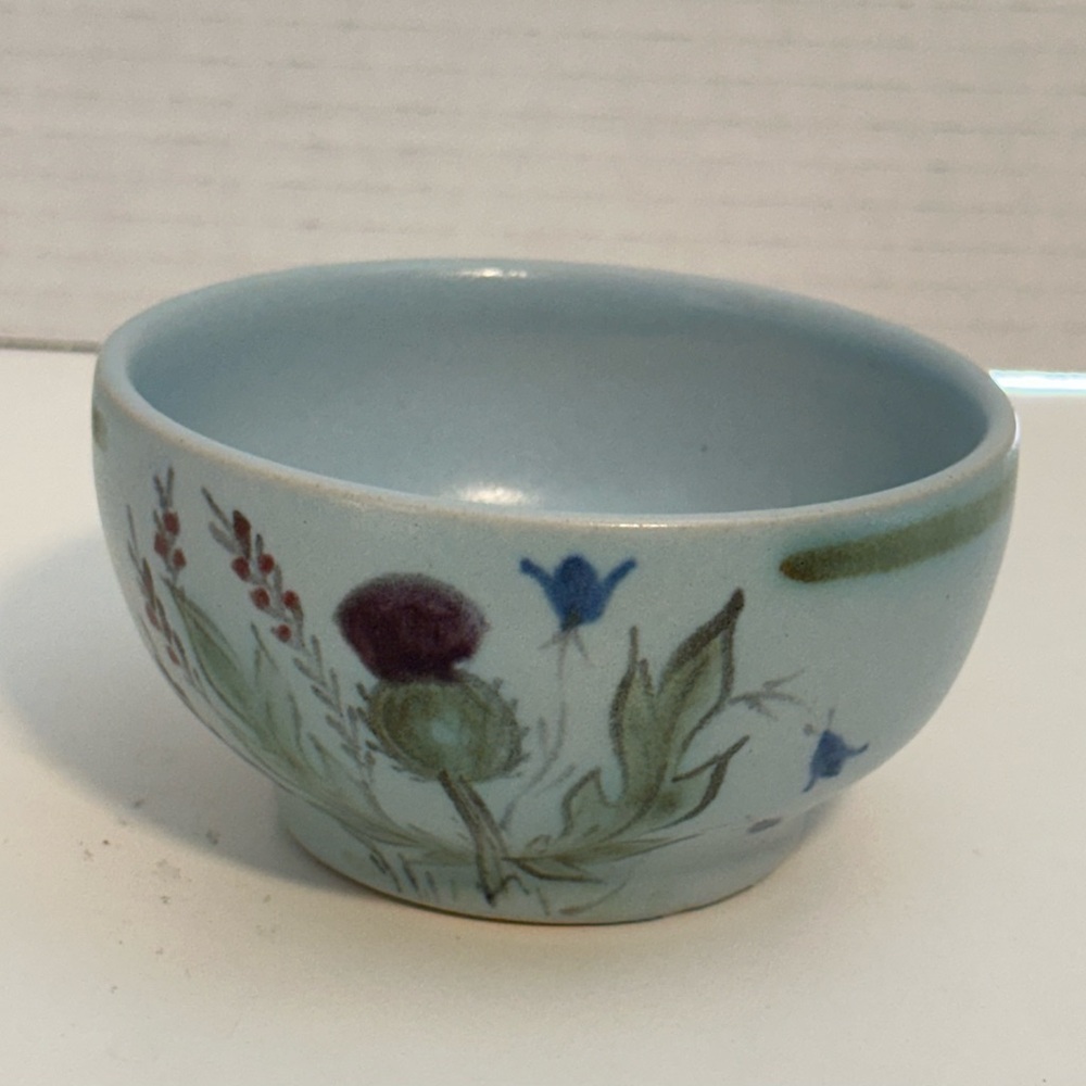 Vintage Buchan Pottery Thistleware Stoneware Small Bowl 4” x 2.25”